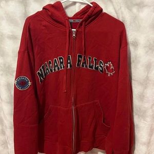L Red Niagara Falls Zip-up
